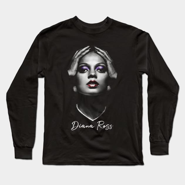 Diana Ross silhouette Long Sleeve T-Shirt by BAJAJU